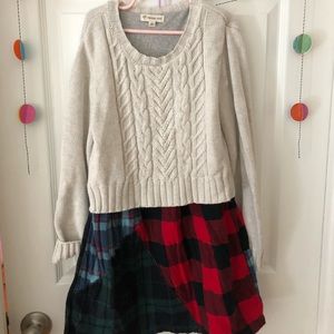 Girls size 7 Tucker and Tate flannel sweater dress
